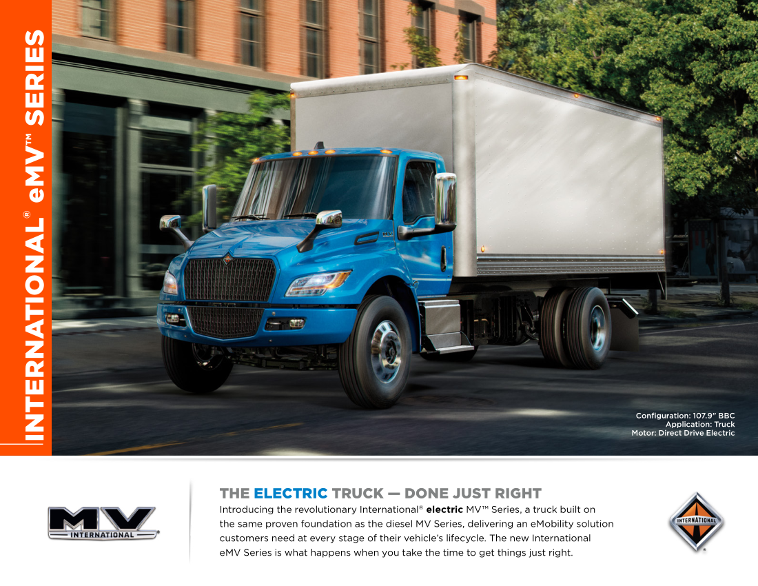 EMV Electric Truck Spec Sheet